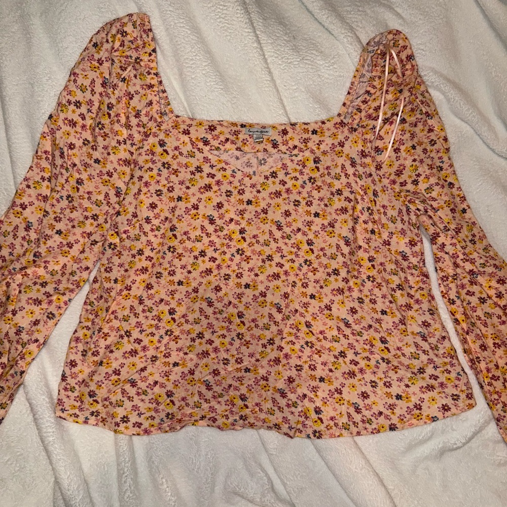 love, Fire Pink Floral Blouse